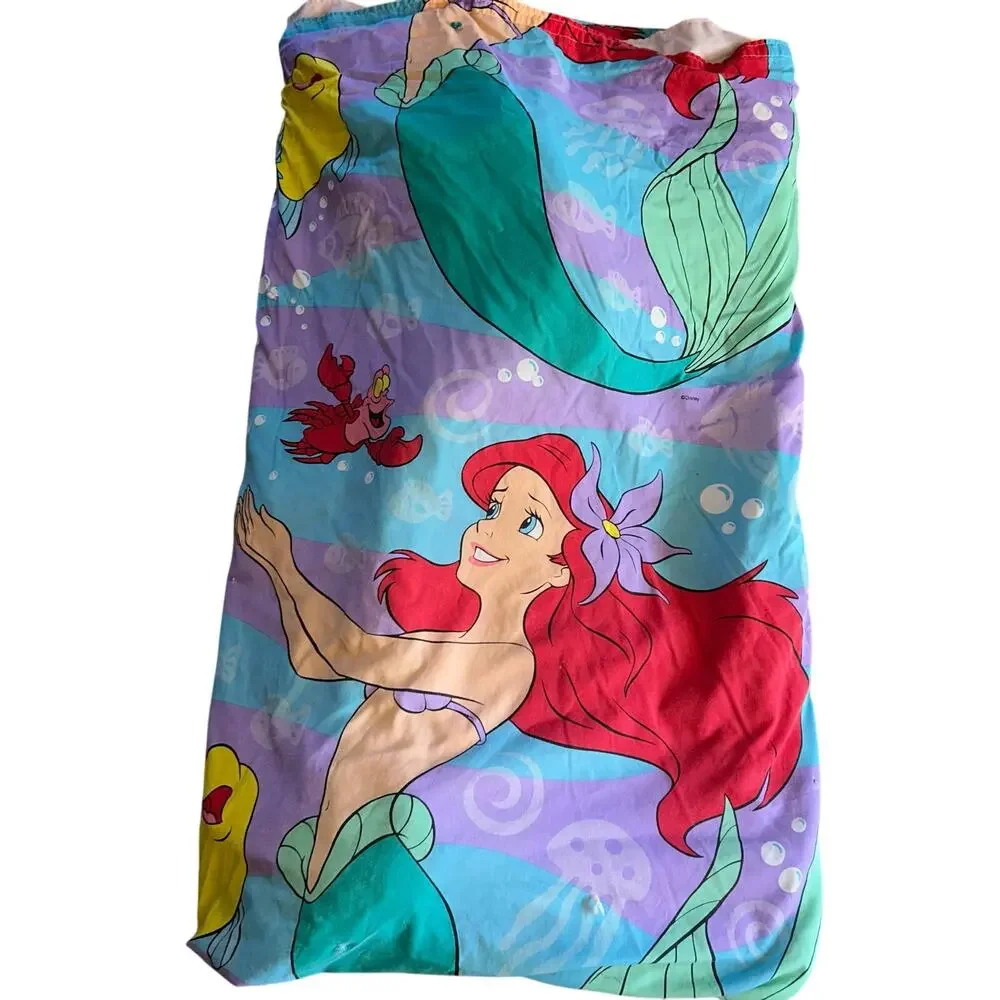 Vintage 90s Disney’s the Little mermaid twin comforter and fitted sheet